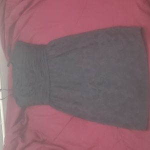 Black rose print dress. Thin straps, knee length